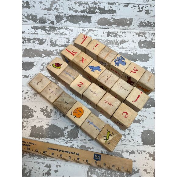 Pottery barn | kids wood block alphabet set - Picture 4 of 8